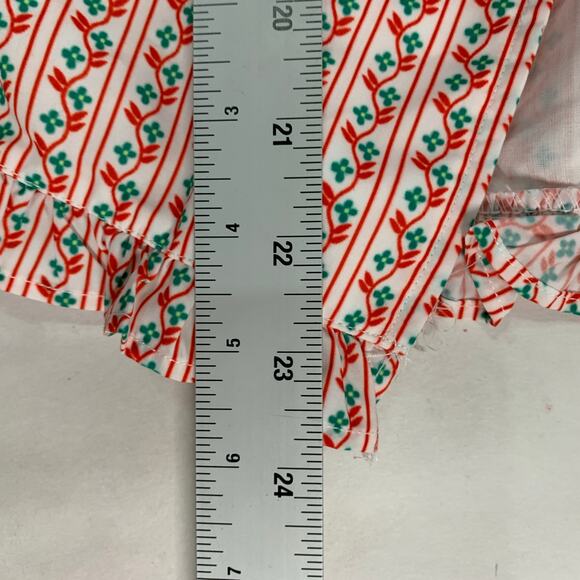 Cecil and Lou 6 Girls NEW Ruffle Floral Robe Red Green Holiday - Picture 7 of 9